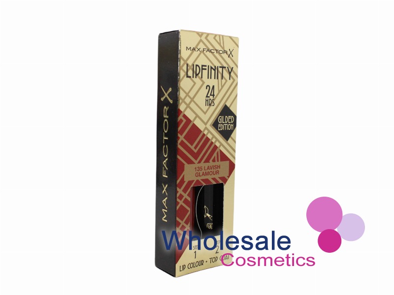6 x Max Factor LipFinity 24H Gilded Edition Lip Colour - 135 LAVISH GLAMOUR